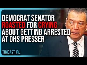 Democrat Senator ROASTED For CRYING About Getting Arrested At DHS Presser