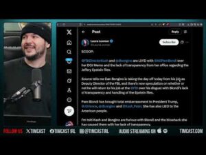 Dan Bongino MAY RESIGN FROM FBI, Loomer Scoop Says He's LIVID Over Epstein Case And Bondi | Tim Pool