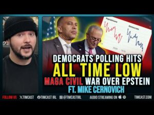 Democrats Polling Hits ALL TIME LOW, MAGA CIVIL WAR Over Epstein ft. Mike Cernovich