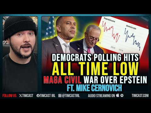 Democrats Polling Hits ALL TIME LOW, MAGA CIVIL WAR Over Epstein ft