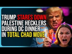 Trump Stares Down Palestine Hecklers During DC Dinner In Total Chad Move