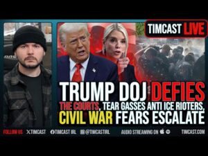 Trump DOJ DEFIES THE COURTS, Tear Gasses Anti Ice Rioters, Civil War Fears Escalate | Tim Pool