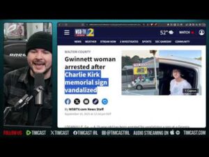 Bodycam Video Of Woman Arrested For Vandalizing Charlie Kirk Memorial Goes Viral | Tim Pool