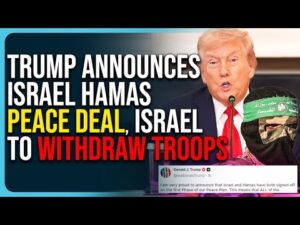 Trump Announces Israel Hamas Peace Deal, Israel To Withdraw Troops