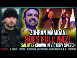 Zohran Mamdani GOES FULL NAZI, Salutes Crowd In Victory Speech | Tim Pool