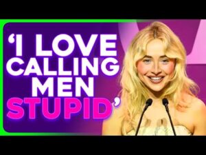 Sabrina Carpenter Celebrates HATING MEN at Pointless Award Show