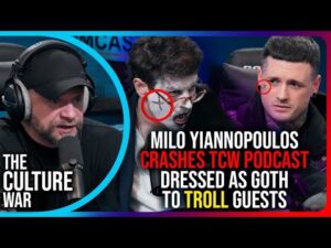 Milo Yiannopoulos CRASHES The Culture War Podcast, Dressed As Goth To Troll Guests