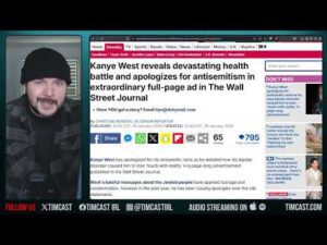 Kanye West APOLOGIZES In Full Page Ad, Says He Has Brain Damage | Tim Pool